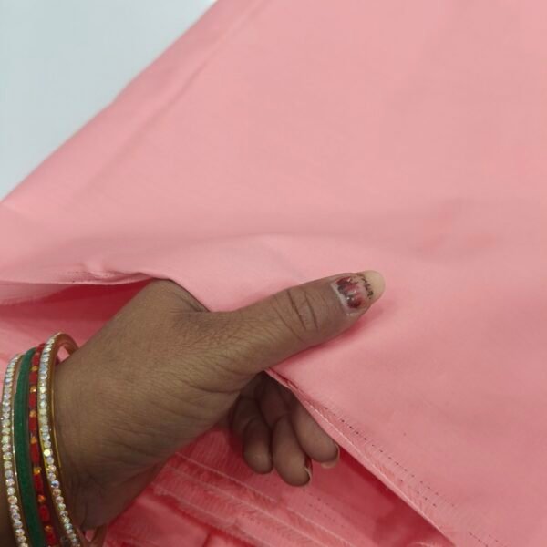 Peach Shade Swiss Cotton Fabric