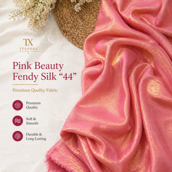 Pink Beauty Fendy Silk Fabric (44”) – Premium Soft & Glossy Finish