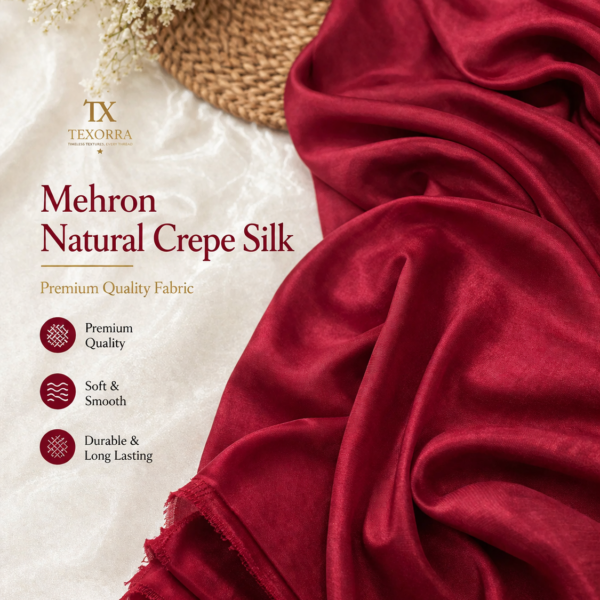 Mehron Natural Crepe Silk Fabric (44”) – Premium Soft & Flowing