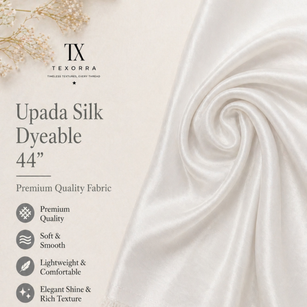 Pure Upada Silk Dyeable Fabric (44”) – Premium Soft Luxury Base