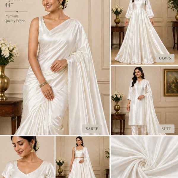 Pure Upada Silk Dyeable Fabric (44”) – Premium Soft Luxury Base