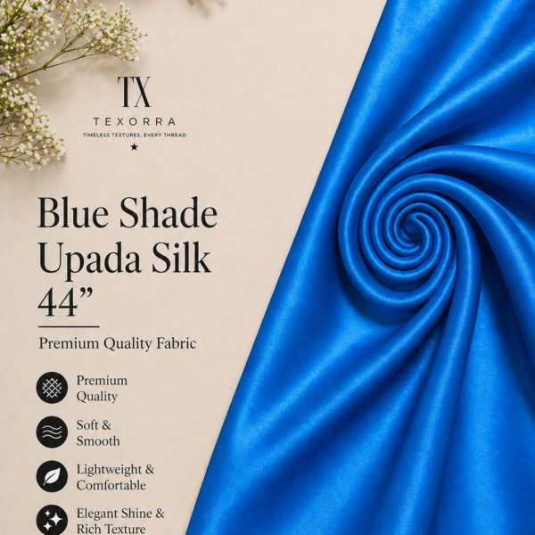 Royal Blue Upada Silk Fabric (44”) – Glossy Luxe Finish