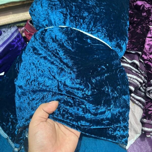 Teal Blue pure viscose velvet