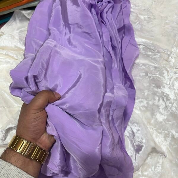 Deep Levender Shade Natural Crepe Silk “44”